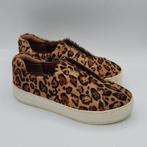 J/Slides Mohair Leopard HEIDI Slip on No lace Sneakers